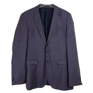 Hugo‎ Boss Blazer Men's 42L Wool Linen Rhett 2 Extra Slim Jacket Check